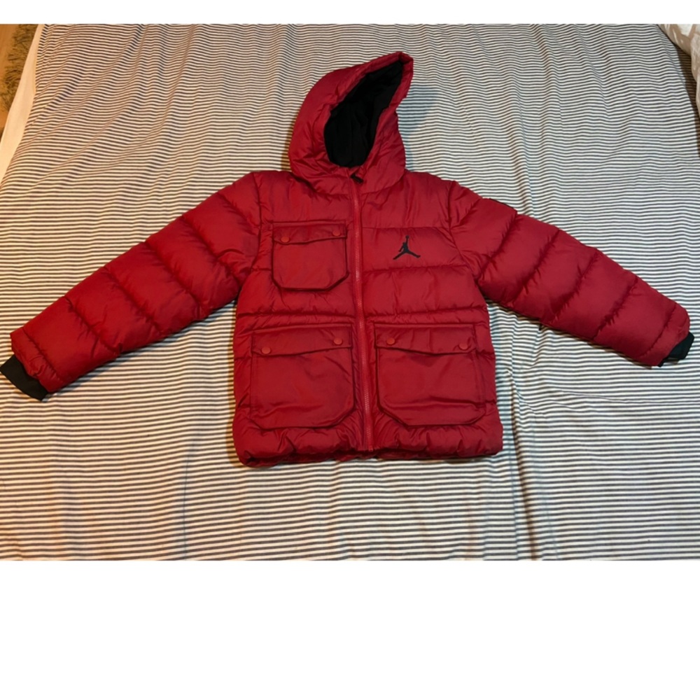 Jordan Kids Red Puffer Jacket